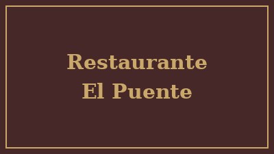 Restaurante El Puente (ejemplo)
